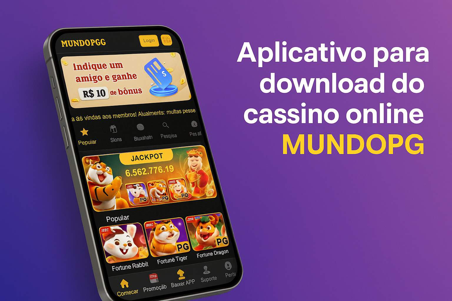 Baixar o MUNDOPG Cassino App