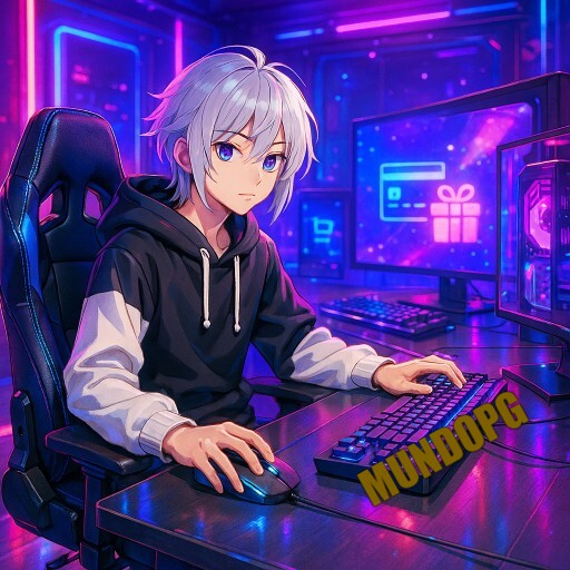 Imagem promocional da MUNDOPG mostrando a plataforma e suas vantagens