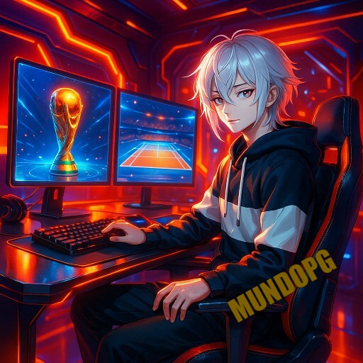 Imagem promocional da MUNDOPG mostrando a plataforma e suas vantagens