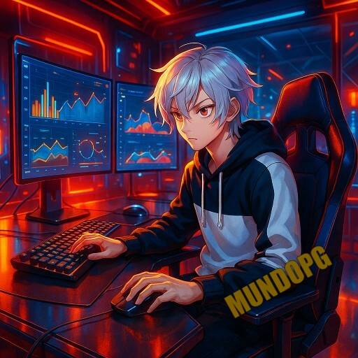 Imagem promocional da MUNDOPG mostrando a plataforma e suas vantagens