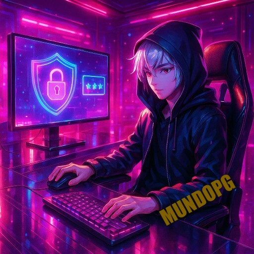 Imagem promocional da MUNDOPG destacando login rápido, bônus e plataforma segura