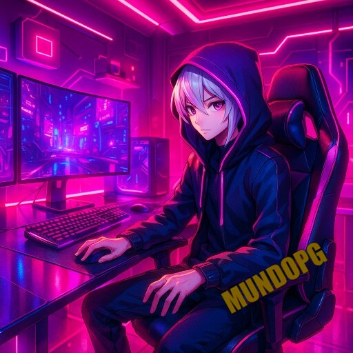 Imagem promocional da MUNDOPG evidenciando segurança avançada e atualizações constantes de jogos